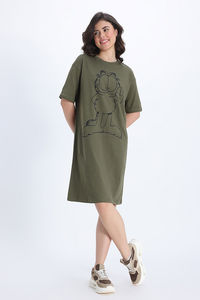 Zivame Knit Cotton Loungewear Dress - Grape Leaf — thumbnail 2